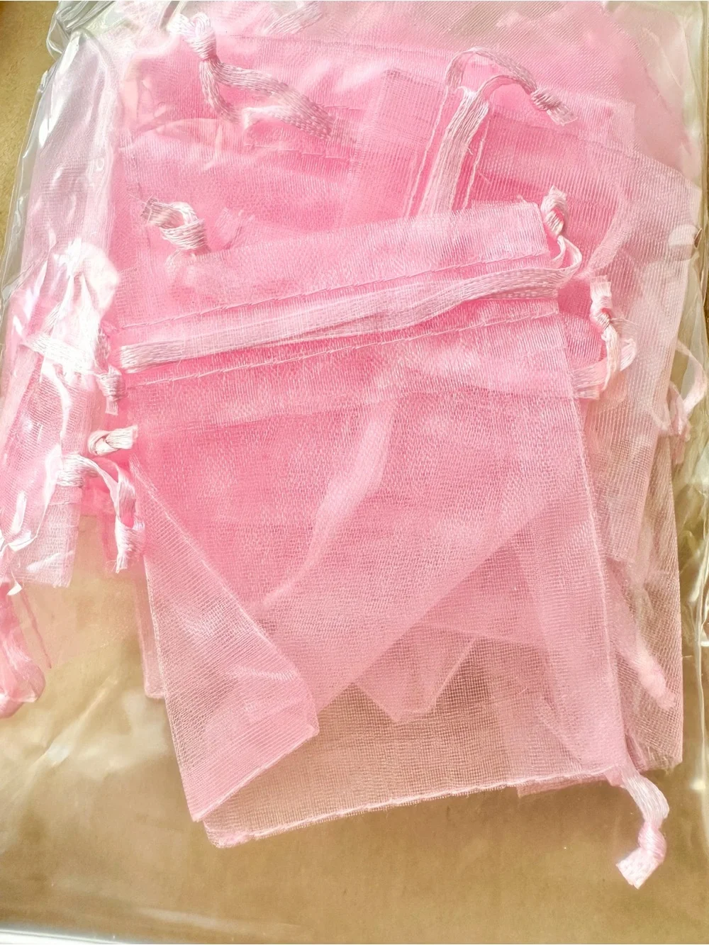 100 Piece Pink Baptism Favors Set with Rosary, Tags, Pink Bags, Cross Boxes